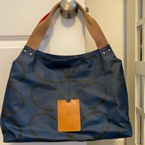Orla Keily handbag tote blue & black stem